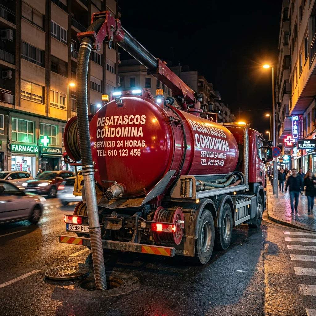 Camión Cuba propio de Desatascos Condomina Murcia